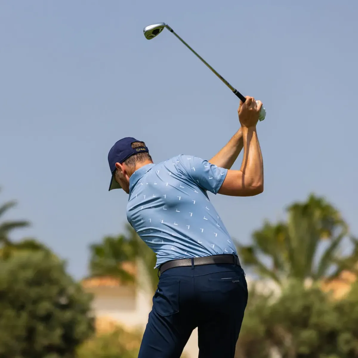 Outlet Men's Gold Putter Print Golf Polo Shirt Men's Polo Shirts