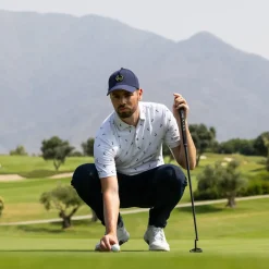 Outlet Men's Gold Putter Print Golf Polo Shirt Men's Polo Shirts