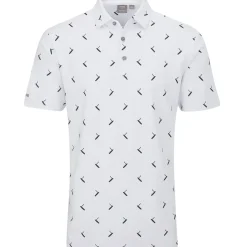 Outlet Men's Gold Putter Print Golf Polo Shirt Men's Polo Shirts