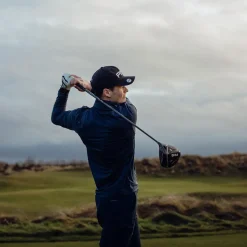 Hot Men's Latham Half-Zip Golf Midlayer Men's Sweaters|Men's Midlayers