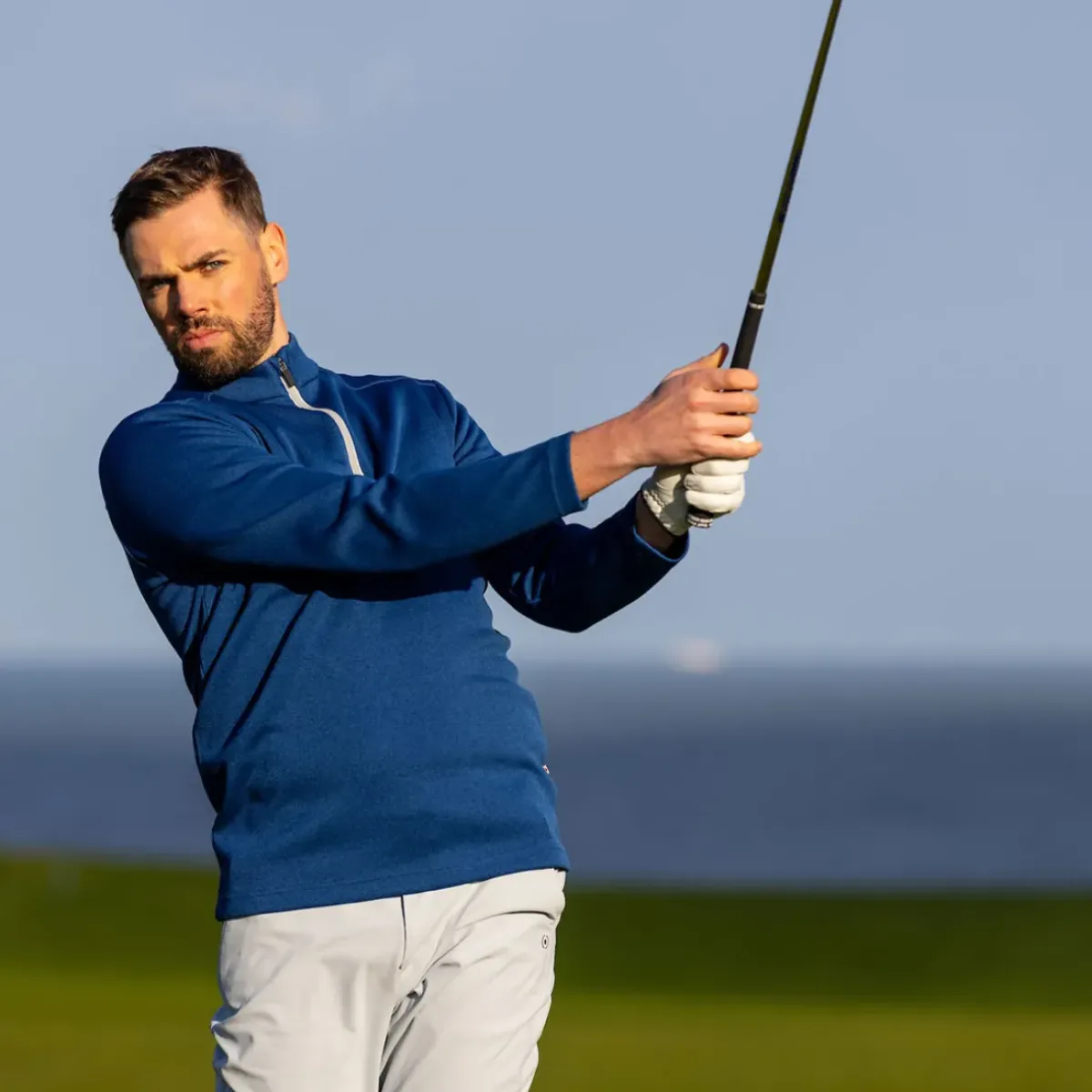 Clearance Men's Ramsey Golf Midlayer Men's Sweaters|Men's Midlayers