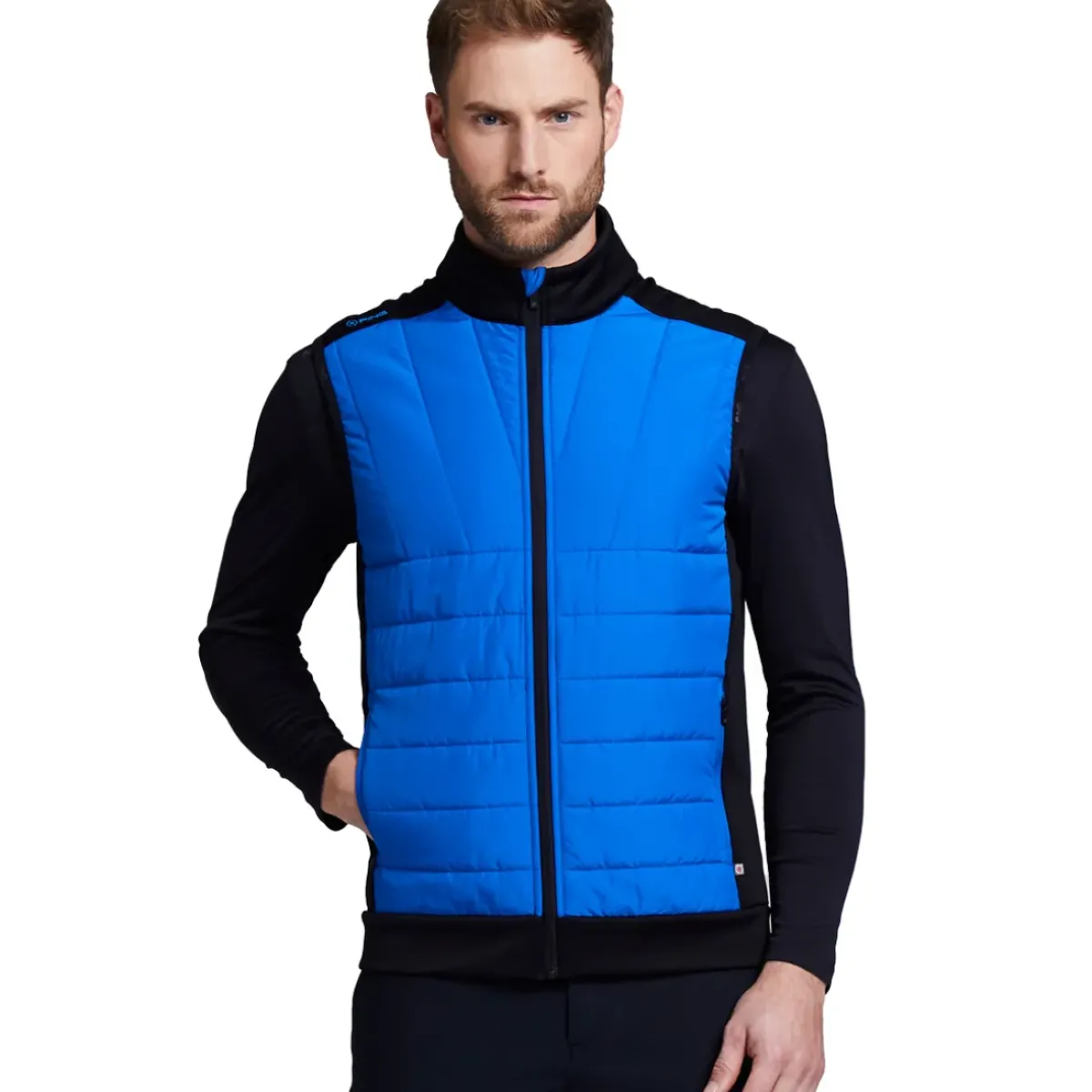 New Men's Vernon Quilted Hybrid Golf Gilet Men's Sweaters|Men's Gilets