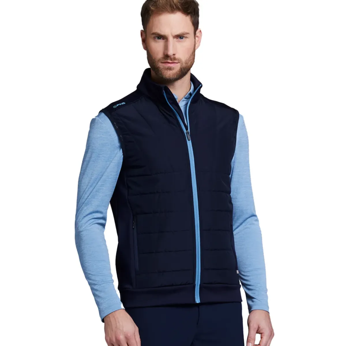 Outlet Men's Vernon Quilted Hybrid Golf Gilet Men's Sweaters|Men's Gilets