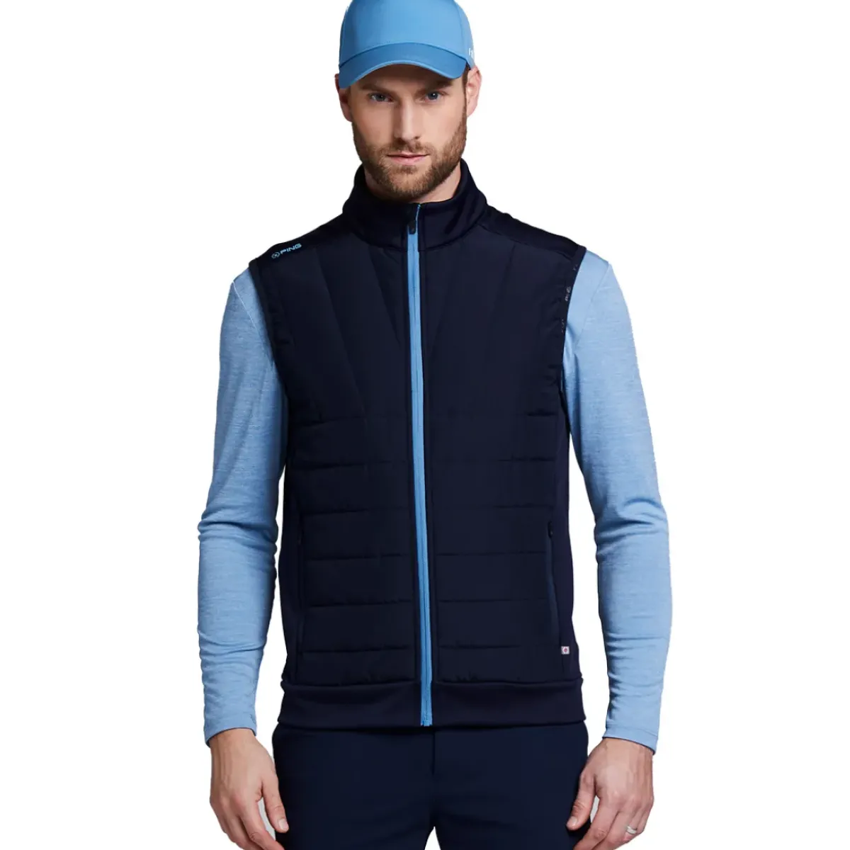 Outlet Men's Vernon Quilted Hybrid Golf Gilet Men's Sweaters|Men's Gilets