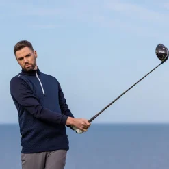 Outlet Men's Whister Half Zip Golf Mid Layer Men's Sweaters|Men's Midlayers