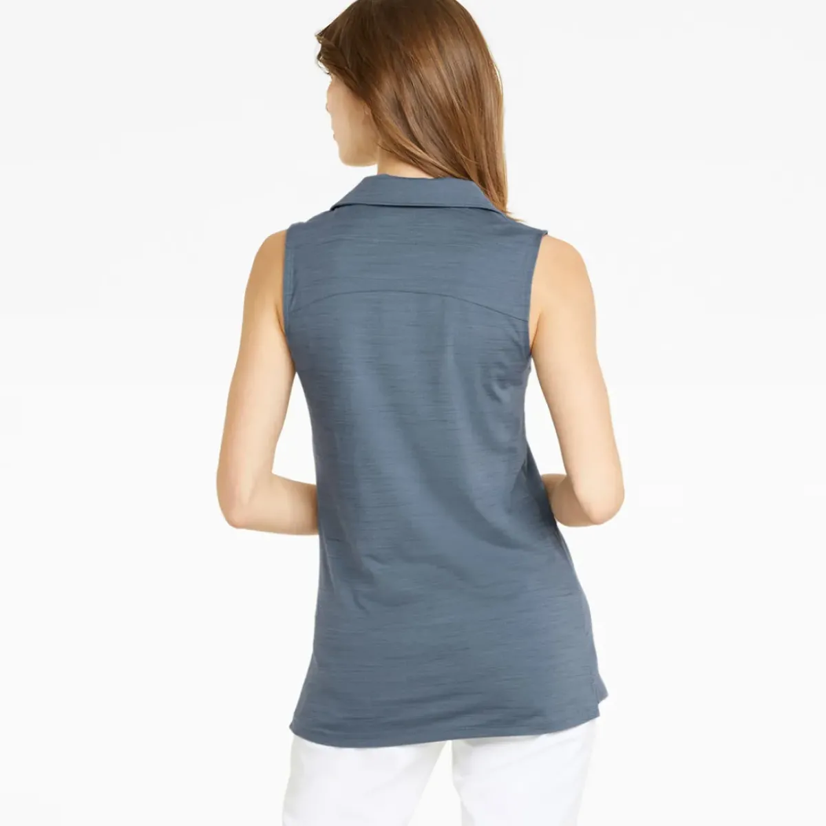 Online PUMA Ladies CLOUDSPUN Coast Sleeveless Stretch Golf Polo Shirt Ladies Polo Shirts