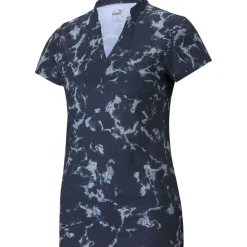Clearance PUMA Ladies CLOUDSPUN Marble Stretch Golf Polo Shirt Ladies Polo Shirts
