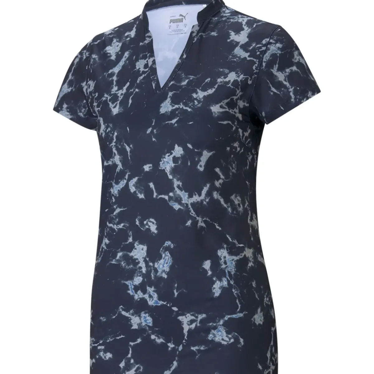 Clearance PUMA Ladies CLOUDSPUN Marble Stretch Golf Polo Shirt Ladies Polo Shirts