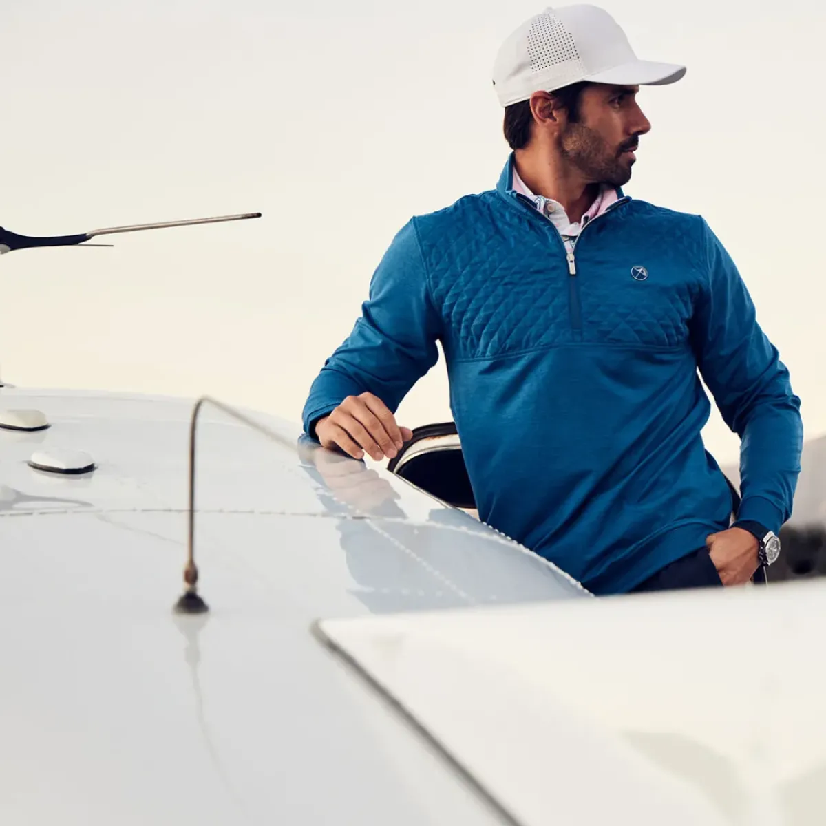 Online PUMA Men's AP CLOUDSPUN Castle Half Zip Golf Midlayer Men's Sweaters|Men's Midlayers