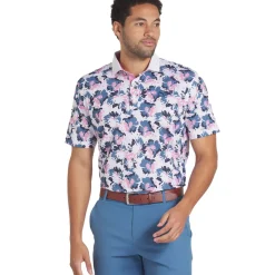 Clearance PUMA Men's Borrego Print Golf Polo Shirt Men's Polo Shirts