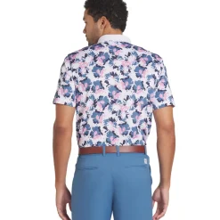 Clearance PUMA Men's Borrego Print Golf Polo Shirt Men's Polo Shirts