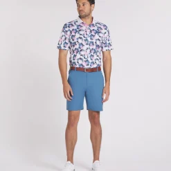 Clearance PUMA Men's Borrego Print Golf Polo Shirt Men's Polo Shirts