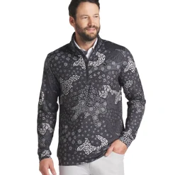 Clearance PUMA Men's CLOUDSPUN Bloom Half Zip Golf Mid Layer Men's Sweaters|Men's Midlayers