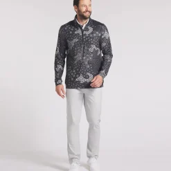 Clearance PUMA Men's CLOUDSPUN Bloom Half Zip Golf Mid Layer Men's Sweaters|Men's Midlayers