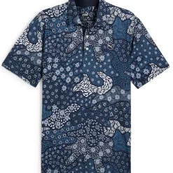 Outlet PUMA Men's CLOUDSPUN Bloom Golf Polo Shirt Men's Polo Shirts