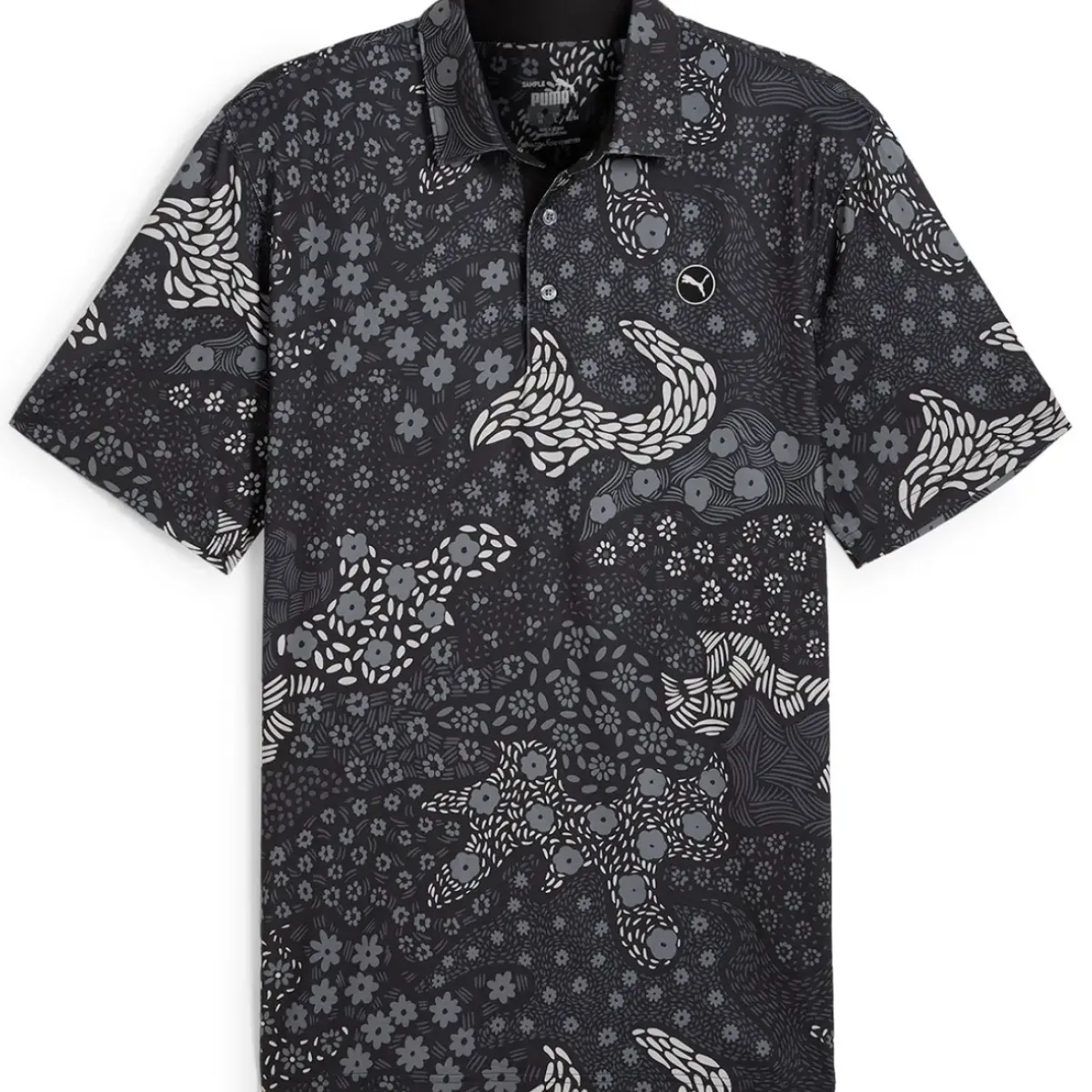 Discount PUMA Men's CLOUDSPUN Bloom Golf Polo Shirt Men's Polo Shirts