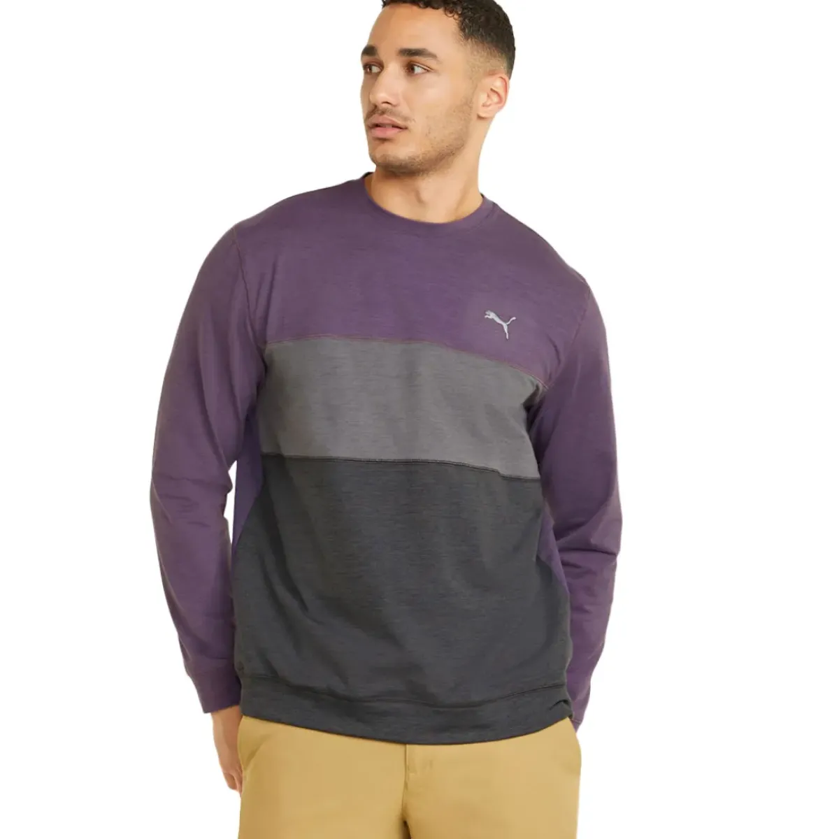 Hot PUMA Men's CLOUDSPUN ColourCrewneck Golf Midlayer Men's Sweaters|Men's Midlayers