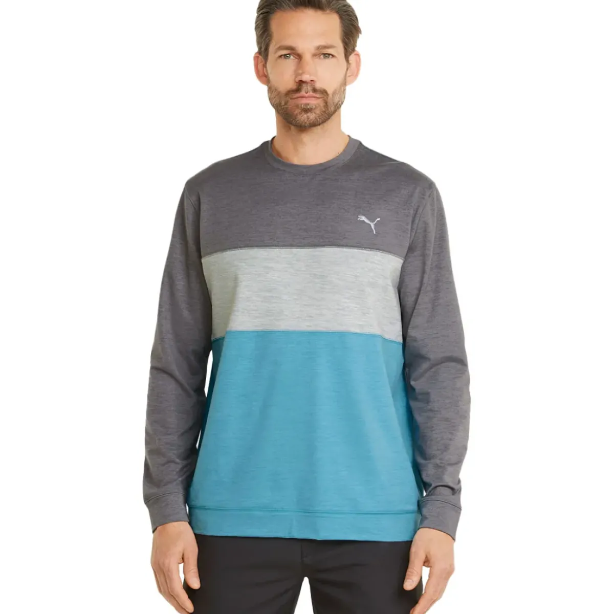 Hot PUMA Men's CLOUDSPUN ColourCrewneck Golf Midlayer Men's Sweaters|Men's Midlayers