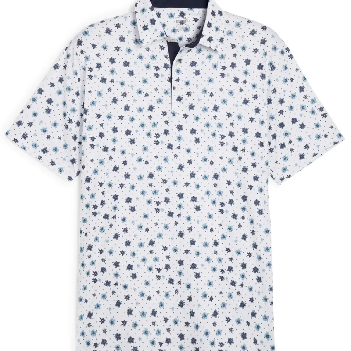 Outlet PUMA Men's CLOUDSPUN Floral Golf Polo Shirt Men's Polo Shirts