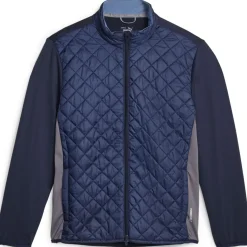 New PUMA Men's Frost Quilted Full Zip Golf Jacket Men's Sweaters|Men's Jackets