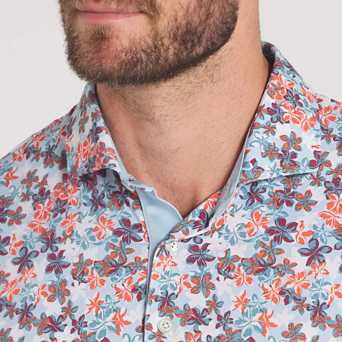 Clearance PUMA Men's MATTR Lillie Print Golf Polo Shirt Men's Polo Shirts