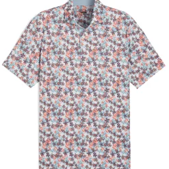 Clearance PUMA Men's MATTR Lillie Print Golf Polo Shirt Men's Polo Shirts