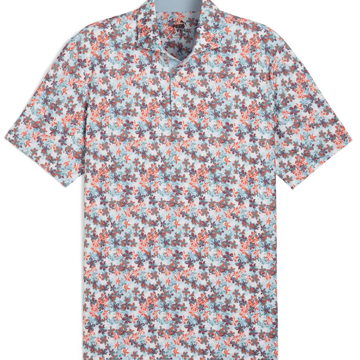 Clearance PUMA Men's MATTR Lillie Print Golf Polo Shirt Men's Polo Shirts