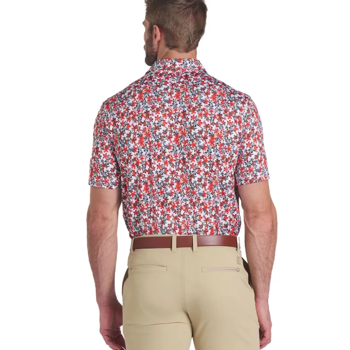 Clearance PUMA Men's MATTR Lillie Print Golf Polo Shirt Men's Polo Shirts