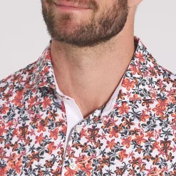 Clearance PUMA Men's MATTR Lillie Print Golf Polo Shirt Men's Polo Shirts