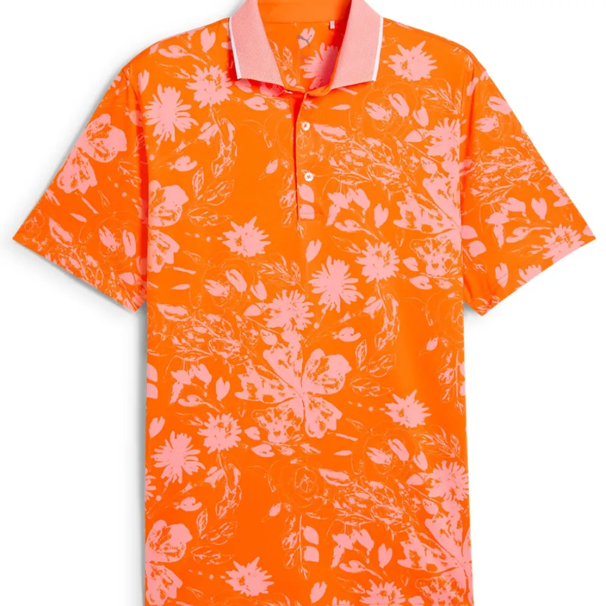 Best PUMA Men's MATTR Rose Print Golf Polo Shirt Men's Polo Shirts