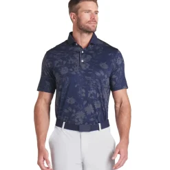 Discount PUMA Men's MATTR Rose Print Golf Polo Shirt Men's Polo Shirts|Season Ready Collection