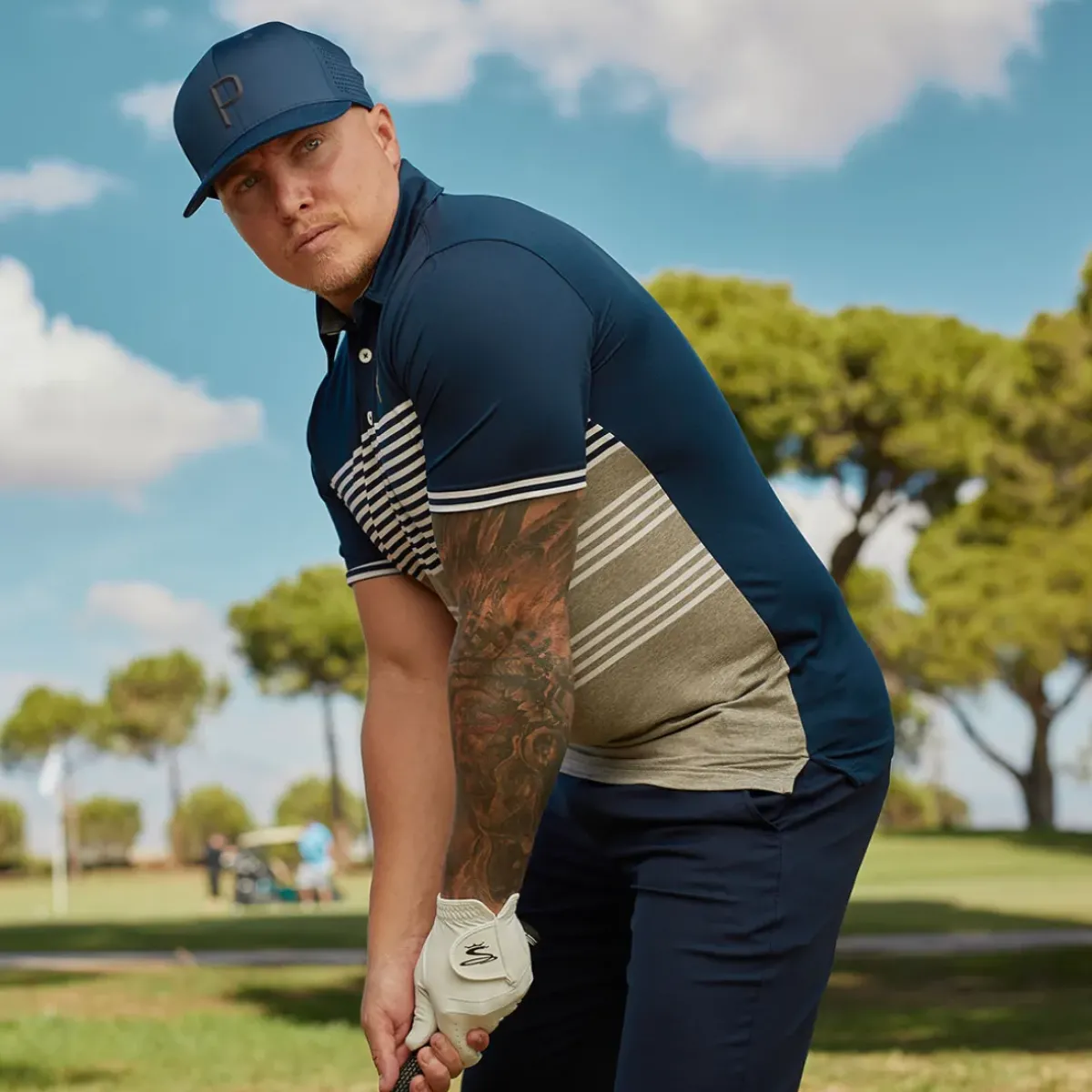 Hot PUMA Men's MATTR Track Golf Polo Shirt Men's Polo Shirts