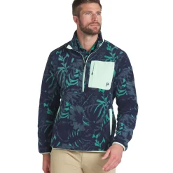 Outlet PUMA Men's Palm Tree Crew Fleece Pocket Half Zip Golf Mid Layer Men's Sweaters|Men's Midlayers