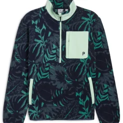 Outlet PUMA Men's Palm Tree Crew Fleece Pocket Half Zip Golf Mid Layer Men's Sweaters|Men's Midlayers