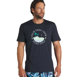 Clearance PUMA Men's Palm Tree Crew Island Golf T-Shirt Men's Polo Shirts