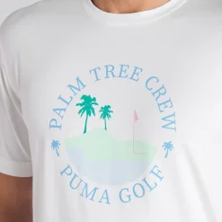 Clearance PUMA Men's Palm Tree Crew Island Golf T-Shirt Men's Polo Shirts