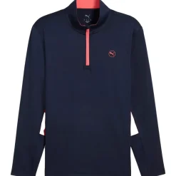 Hot PUMA Men's Pure 2.0 Colour Block Quarter Zip Golf Mid Layer Men's Sweaters|Men's Midlayers