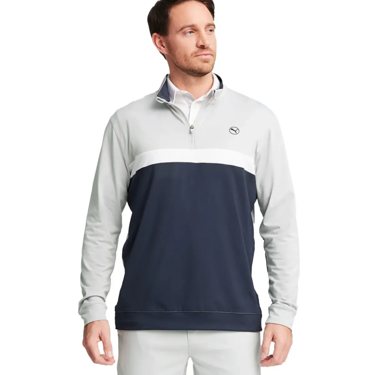 Online PUMA Men's Pure Colorblock Quarter Zip Golf Midlayer Men's Sweaters|Men's Midlayers