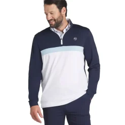 Online PUMA Men's Pure Colorblock Quarter Zip Golf Midlayer Men's Sweaters|Men's Midlayers