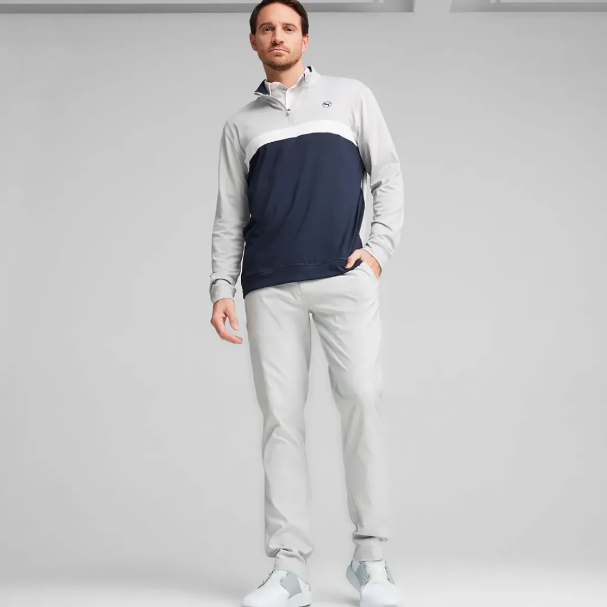 Online PUMA Men's Pure Colorblock Quarter Zip Golf Midlayer Men's Sweaters|Men's Midlayers