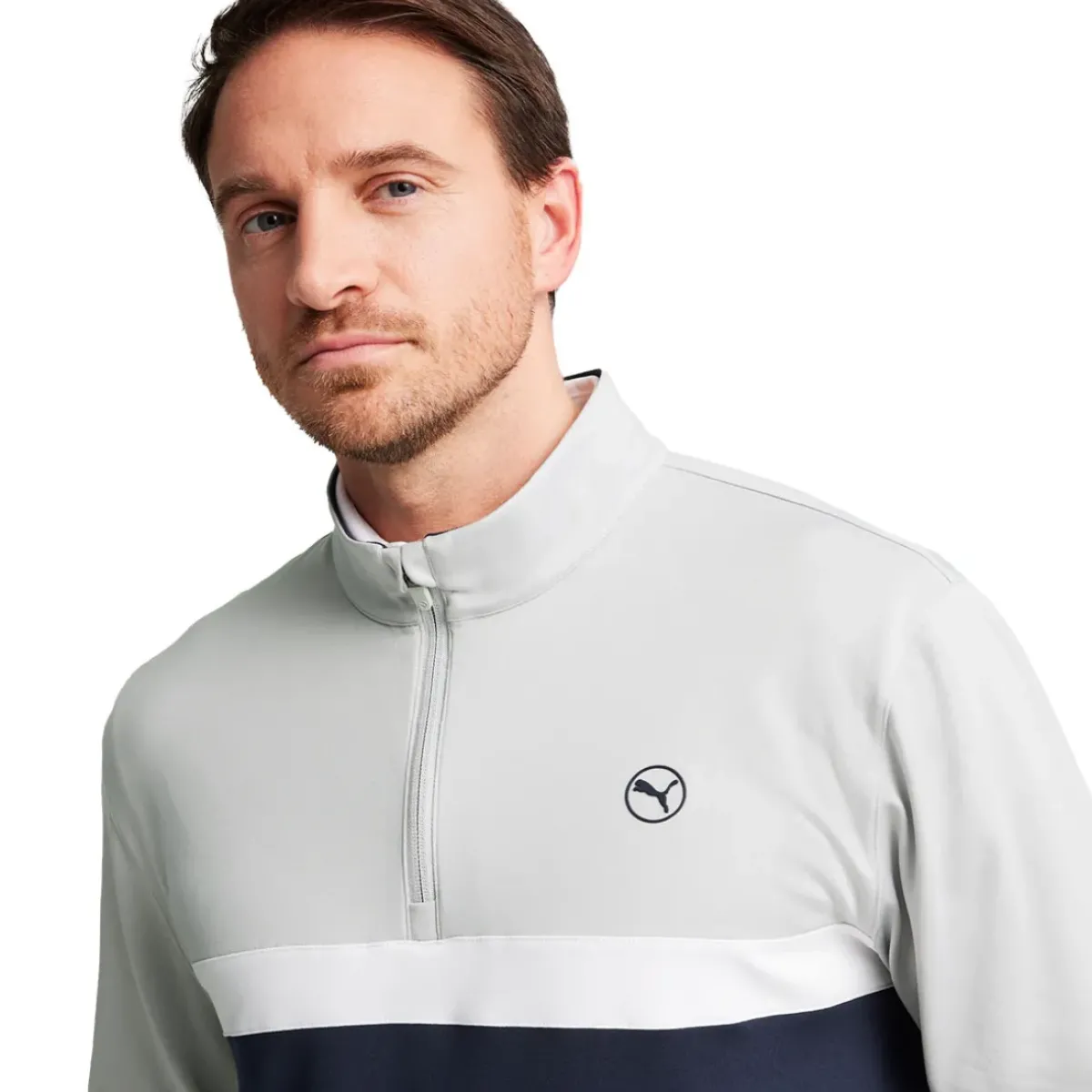 Outlet PUMA Men's Pure Colorblock Quarter Zip Golf Midlayer Men's Sweaters|Men's Midlayers