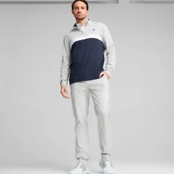 Clearance PUMA Men's Pure Colorblock Quarter Zip Golf Midlayer Men's Sweaters|Men's Midlayers