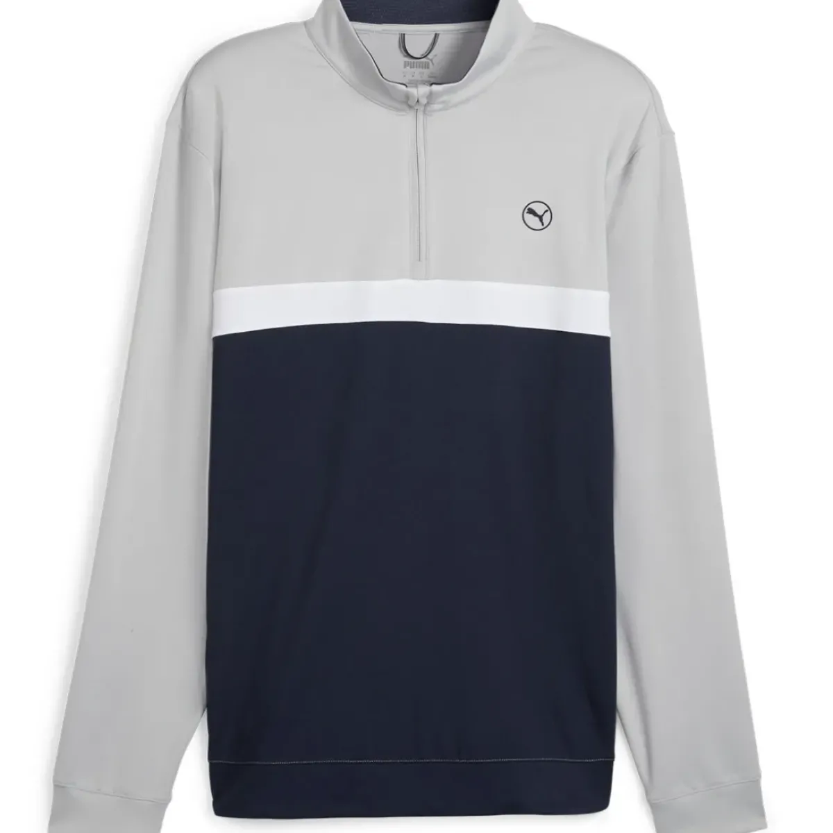 Clearance PUMA Men's Pure Colorblock Quarter Zip Golf Midlayer Men's Sweaters|Men's Midlayers