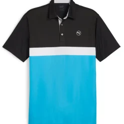 Clearance PUMA Men's Pure Colourblock Golf Polo Shirt Men's Polo Shirts
