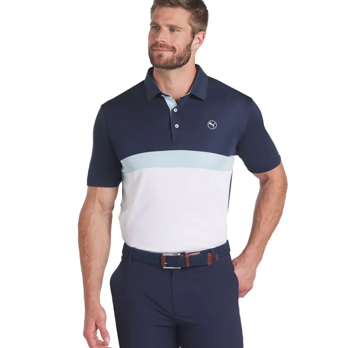 New PUMA Men's Pure Colourblock Golf Polo Shirt Men's Polo Shirts