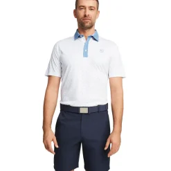 Discount PUMA Men's Pure Geo Golf Polo Shirt Men's Polo Shirts