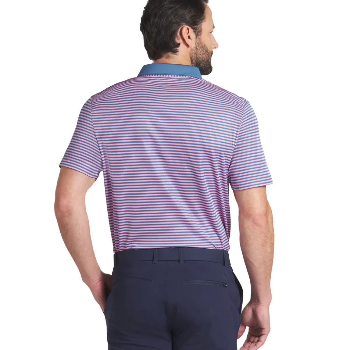 Hot PUMA Men's Pure Stripe Golf Polo Shirt Men's Polo Shirts