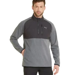 Discount PUMA Men's Sherpa Half Zip Golf Midlayer Men's Sweaters|Men's Midlayers