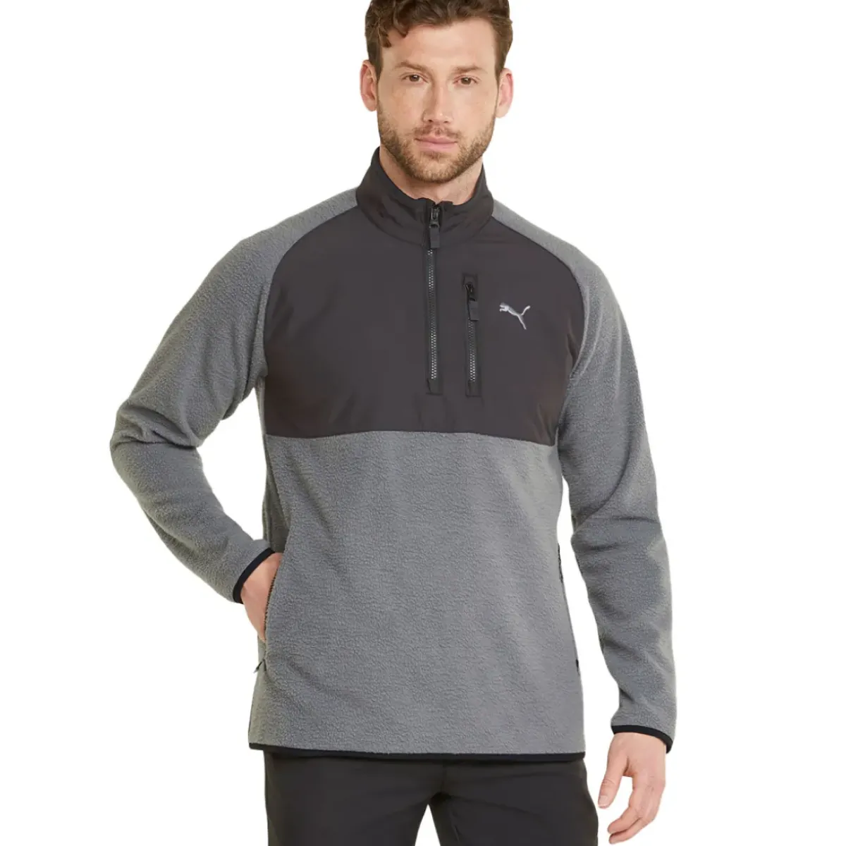 Best PUMA Men's Sherpa Half Zip Golf Midlayer Men's Sweaters|Men's Midlayers