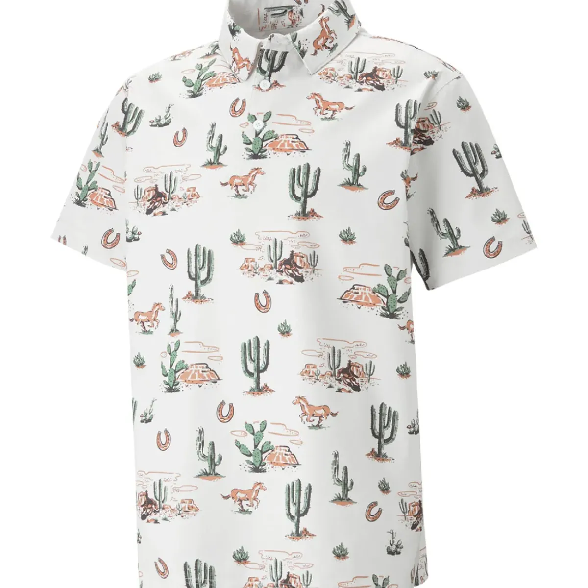 Hot PUMA Men's Vented Wild West Golf Polo Shirt Men's Polo Shirts